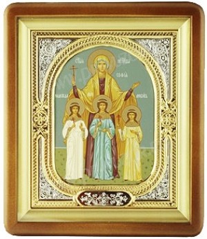 Православная икона: Свв. Мученицы Вера, Надежда, любовь и матерь их София