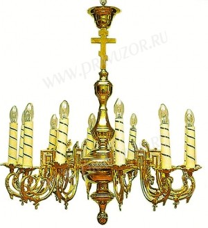 Одноярусное церковное паникадило - 4 (12 свечей)