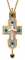 Крест наперсный №35 (зелёные камни)