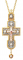 Крест наперсный №35 (прозрачные камни)