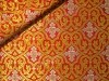 Парча греческая "Славянский крест" (красная/золото с серебром)