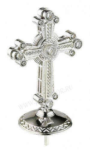 Крест на митру ювелирный - А464 (серебрение)