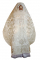 Русское вышитое архиерейское облачение - "Хризантемы" (белое-серебро) (вид сзади), обиходная отделка