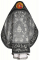 Русское вышитое архиерейское облачение - "Ирис" (чёрное-серебро) (вид сзади), обиходная отделка