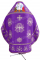 Русское вышитое архиерейское облачение - "Византийский орёл" (фиолетовое-серебро) (вид сзади), обиходная отделка