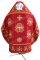 Русское вышитое архиерейское облачение - "Византийский орёл" (красное-золото) вариант 2 (вид сзади), обиходная отделка