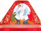 Русское вышитое архиерейское облачение - "Византийский орёл" (красное-золото) (вид сзади верх), обиходная отделка
