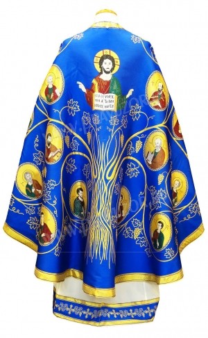 Греческое облачение священника "Апостольское древо" (синее) 