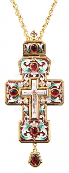 Крест наперсный с украшениями №026e