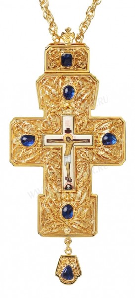 Крест наперсный с украшениями №026