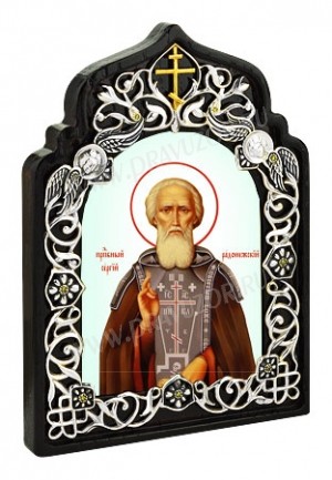 Икона настольная - святой преподобный Сергий Радонежский Чудотворец.