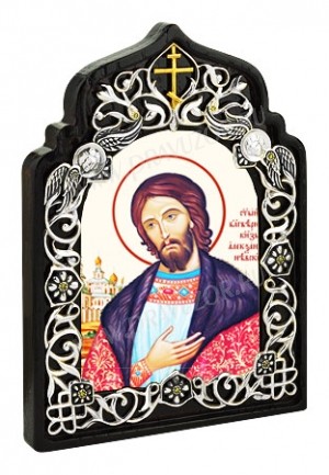 Икона настольная - святой Благоверный Великий Князь Александр Невский.