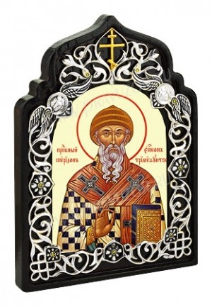 Икона настольная - святитель Спиридон Тримифунтский.