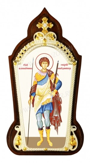Икона настольная - святой великомученик и чудотворец Георгий Победоносец.