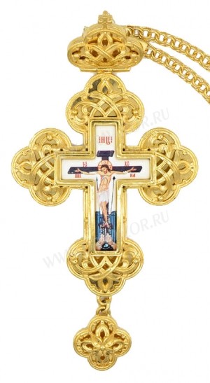 Крест наперсный с украшениями №0128