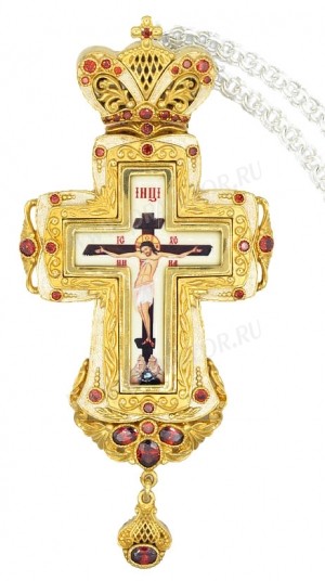Крест наперсный с украшениями №0295