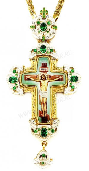 Крест наперсный с украшениями - А331б