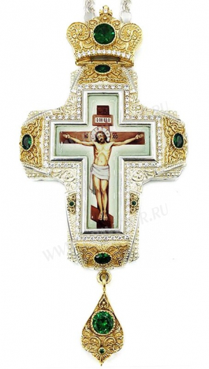 Крест наперсный с украшениями - А331г