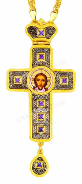 Крест наперсный с украшениями - A277-1