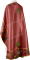 Греческое вышитое облачение священника - "Хризантемы" (бордо-золото) (вид сзади), обиходная отделка