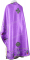 Греческое вышитое облачение священника - "Хризантемы" (фиолетовое-серебро) (вид сзади), обиходная отделка