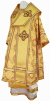 Архиерейское облачение из парчи ПГ1 (жёлтый-бордо/золото)
