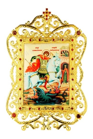 Икона настольная - святой великомученик и Чудотворец Георгий Победоносец.