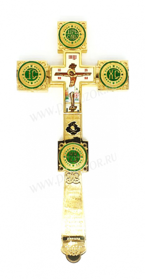 Крест напрестольный - A608 (зелёный)