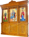 Резной напольный киот "Сергиевский"-тр