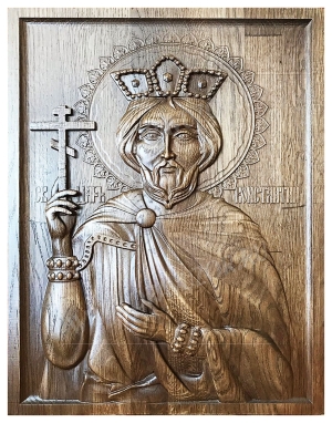 Икона резная: Св. Император Константин - Y11