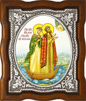 Икона: Свв. блгв. Кн. Петр и Кн. Феврония - A143-1-PF2