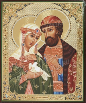 Икона: Свв. благоверные князь Петр и княгиня Феврония - 2