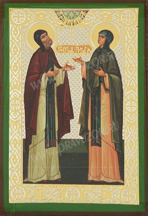 Икона: Свв. преподобные схимонахи Кирилл и Мария, родители преподобного Сергия