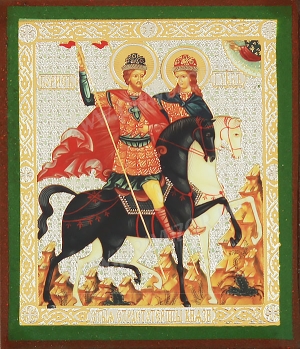 Икона: Святые благоверные князья Борис и Глеб