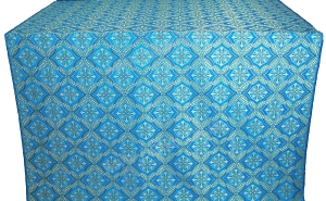 Парча "Лавр" (синяя/серебро)