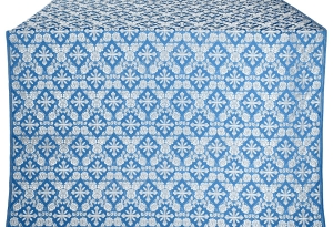 Шёлк "Феодосия" (синий/серебро)