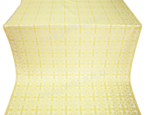 Парча "Васильки" (белая/золото) 1.2 м