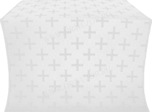 Парча "Ефросиния" (белая/серебро) 1.3 м