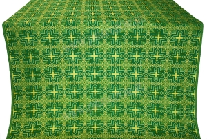 Парча "Кустодия" (зелёная/золото) 1.9 м