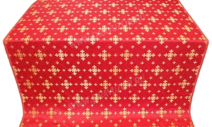 Парча "Белозерск" (красная/золото) 1.2 м