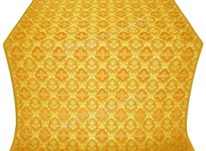 Парча "Рождество" (жёлтая/золото) 1.0 м