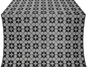 Парча "Царская" (чёрная/серебро) 1.1 м