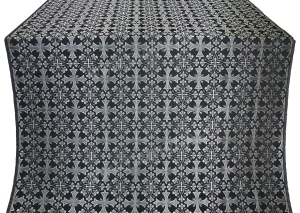 Парча "Васильки" (чёрная/серебро) 1.1 м