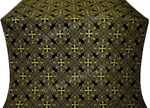 Парча "Алания" (чёрная/золото) 1.0 м