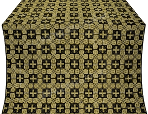 Парча "Царская" (чёрная/золото) 1.0 м