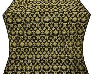 Парча "Лоза" (чёрная/золото) 1.3 м