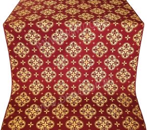 Шёлк "Кострома" (бордо/золото) 1.0 м