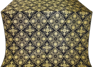 Шёлк "Псков" (чёрный/золото) 1.1 м