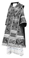 Облачение архиерейское - шёлк Ш3 "Алания" (чёрное-серебро), обиходная отделка